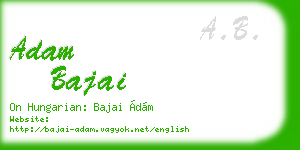 adam bajai business card